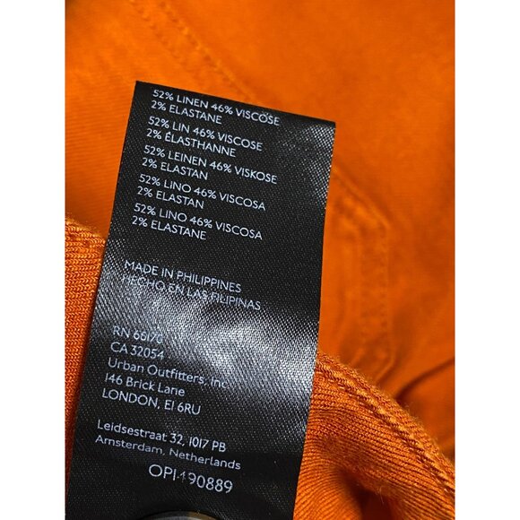 Anthropologie Orange Wide Leg Pants - Picture 4 of 16